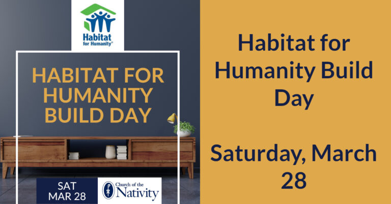 Habitat for Humanity Build Day on Saturday, March 28