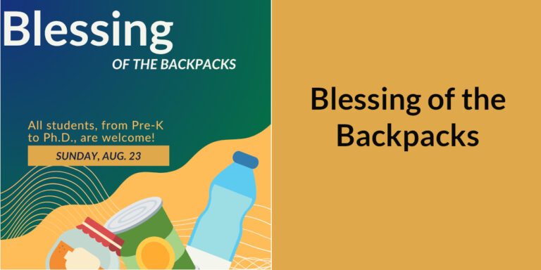 Blessing of the Backpacks